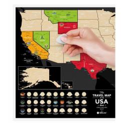 Скретч карта 1DEA.me Travel Map USA Black Фото 4