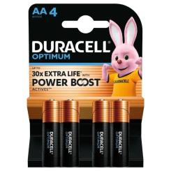 Батарейка Duracell Optimum AA лужні 4 шт. в упаковці Фото 1