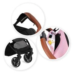 Коляска MoMi Estelle Love Black-Pink Фото 7