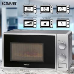 Микроволновая печь Bomann MWG 6015 CB silver Фото 3