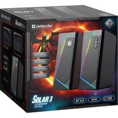Акустическая система Defender Solar 3 Bluetooth Light USB Black Фото 2
