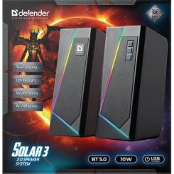 Акустическая система Defender Solar 3 Bluetooth Light USB Black Фото 3