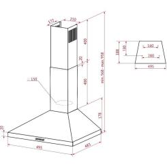 Вытяжка кухонная Perfelli K 5210 WH 700 LED Фото 10