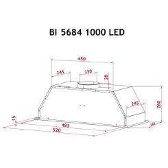 Вытяжка кухонная Perfelli BI 5684 WH 1000 LED Фото 9