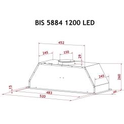 Вытяжка кухонная Perfelli BIS 5884 WH 1200 LED Фото 9