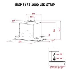 Вытяжка кухонная Perfelli BISP 5673 WH 1000 LED Strip Фото 10