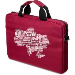 Сумка для ноутбука Vinga 15.6" NB1502 Burgundy, white print Фото