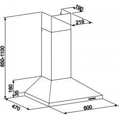 Вытяжка кухонная Jantar KBT 650 LED 60 WH Фото 10
