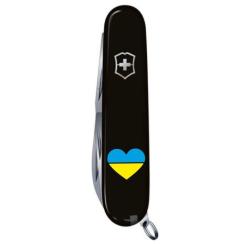Нож Victorinox Climber Ukraine Black "Серце жовто-блакитне" Фото 3