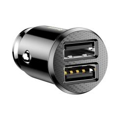 Зарядное устройство Baseus Grain Car Charger USB-A Black Фото 1