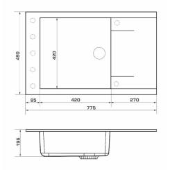 Мойка кухонная GRANADO Almeria grafito Фото 5