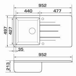 Мойка кухонная GRANADO MORA avena Фото 5