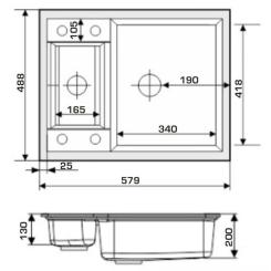 Мойка кухонная GRANADO SAMORA back shine Фото 6