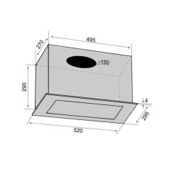 Вытяжка кухонная Ventolux PUNTO 52 BG (1200) TRC SQL MM Фото 3