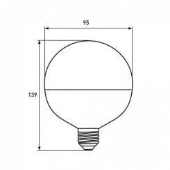 Лампочка Eurolamp G95 12W E27 4000K Фото 2