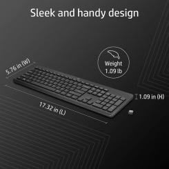 Клавиатура HP 230 Wireless UA Black Фото 3