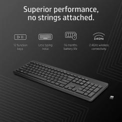 Клавиатура HP 230 Wireless UA Black Фото 4