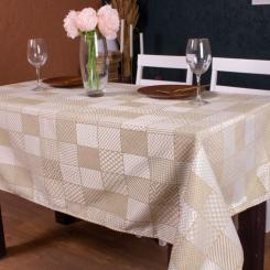 Скатерть MirSon Жаккард №301 Jacquard Olive 140x140 см Фото
