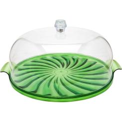Тортовница Irak Plastik Kristal Зелена Фото