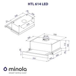 Вытяжка кухонная Minola HTL 614 BL LED Фото 9