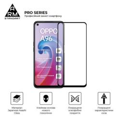 Стекло защитное Armorstandart Pro OPPO A96 Black Фото 1