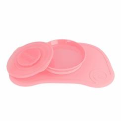 Набор детской посуды Twistshake Pastel Pink килимок з тарілкою Фото