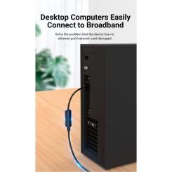Переходник Vention USB 3.0 to Ethernet RJ45 1000Mb black Фото 5