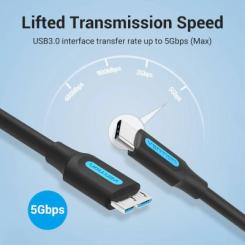 Дата кабель Vention USB-C to Micro BM 0.5m 2A Фото 1
