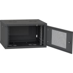 Шкаф настенный Ipcom 6U, 600*450, перфорированные дверцы, RAL9005 Фото 2