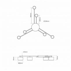 Светильник Videx під лампу 6xGX53 накладний Білий Фото 2