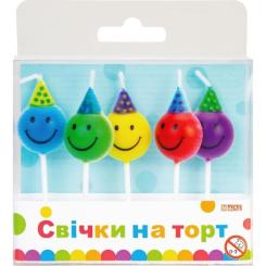 Свеча Maxi Смайлики 5 шт на торт Фото
