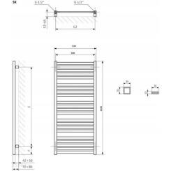 Полотенцесушитель Terma 1185x530 Marlin One Фото 2
