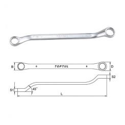 Ключ Toptul накидной 8х10 мм (угол 45°) Фото 1