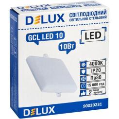Светильник Delux GCL LED 10 4000К 10Вт 230В SQUARE Фото 2