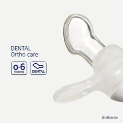 Пустышка Difrax Dental, світиться у темряві, 0-6 міс Фото 1