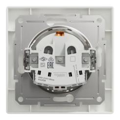Розетка Schneider Electric ASFORA зі штор. біла Фото 7