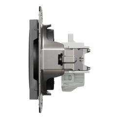 Розетка Schneider Electric ASFORA без заземлення антрацит Фото 3