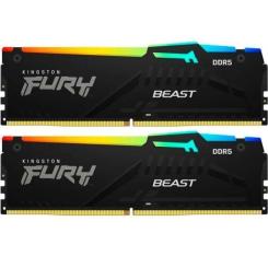 Модуль памяти для компьютера Kingston Fury (ex.HyperX) DDR5 16GB (2x8GB) 5600 MHz FURY Beast RGB Фото