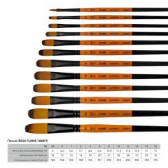 Кисточка для рисования Rosa Синтетика овальна, FLAME 1368FR, №6 Фото 1