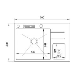 Мойка кухонная Nett NBM-7047 Фото 4