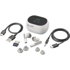 Наушники Poly Voyager Free 60+ Earbuds + BT700A + TSCHC White Фото 5