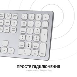 Клавиатура OfficePro SK1550 Wireless White Фото 9