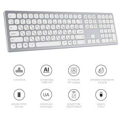 Клавиатура OfficePro SK1550 Wireless White Фото 10