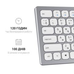 Клавиатура OfficePro SK1550 Wireless White Фото 11