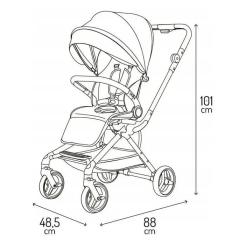 Коляска MoMi Adelle, черная с золотом Фото 9