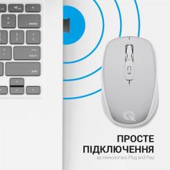 Мышка OfficePro M267G Silent Click Wireless Gray Фото 6