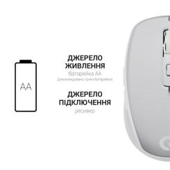 Мышка OfficePro M267G Silent Click Wireless Gray Фото 8