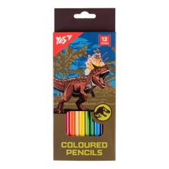 Карандаши цветные Yes 12 круг Jurassic World хаки Фото