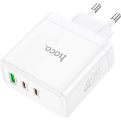 Зарядное устройство HOCO 2xUSB-C PD65W + 1xUSB QC3.0 White Фото