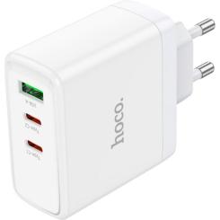 Зарядное устройство HOCO 2xUSB-C PD65W + 1xUSB QC3.0 White Фото 2